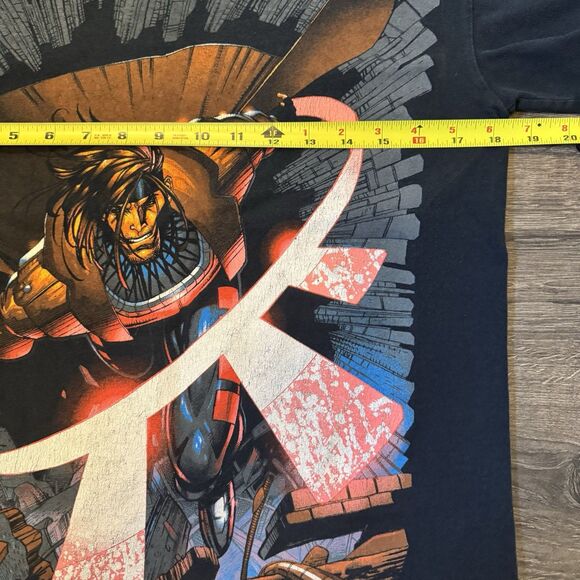 Gambit Shirt VTG Marvel Comics Mad Engine All Over Print X-Men Y2K Rare Sz Small - Picture 7 of 9